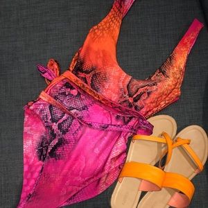 Women’s snake print one piece